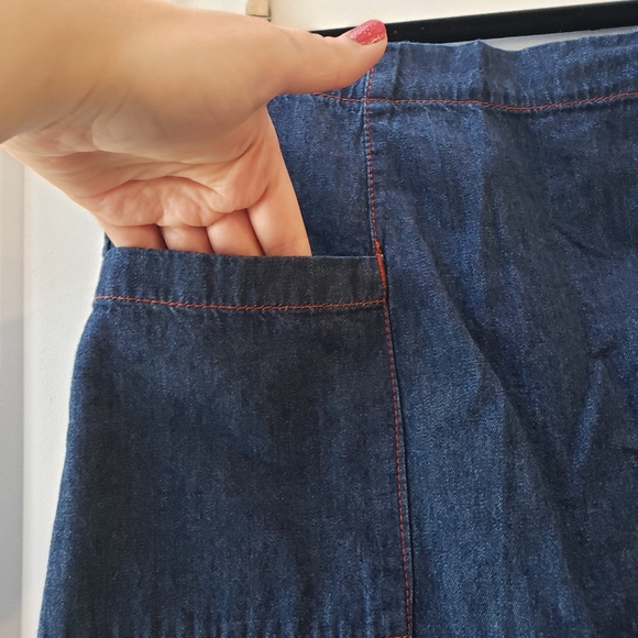 Women's Cotton Jean Blue Jean Skort size 14 - Picture 2 of 8